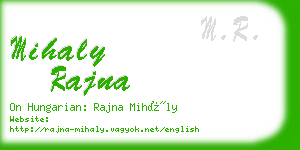 mihaly rajna business card